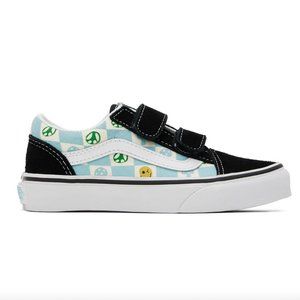 Kids Old Skool Velcro In Melted Check NWT